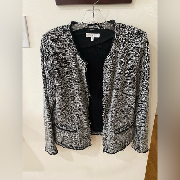 IRO Jackets & Blazers - IRO Shavani Women's Black and White Tweed Jacket Blazer M 40 6 8